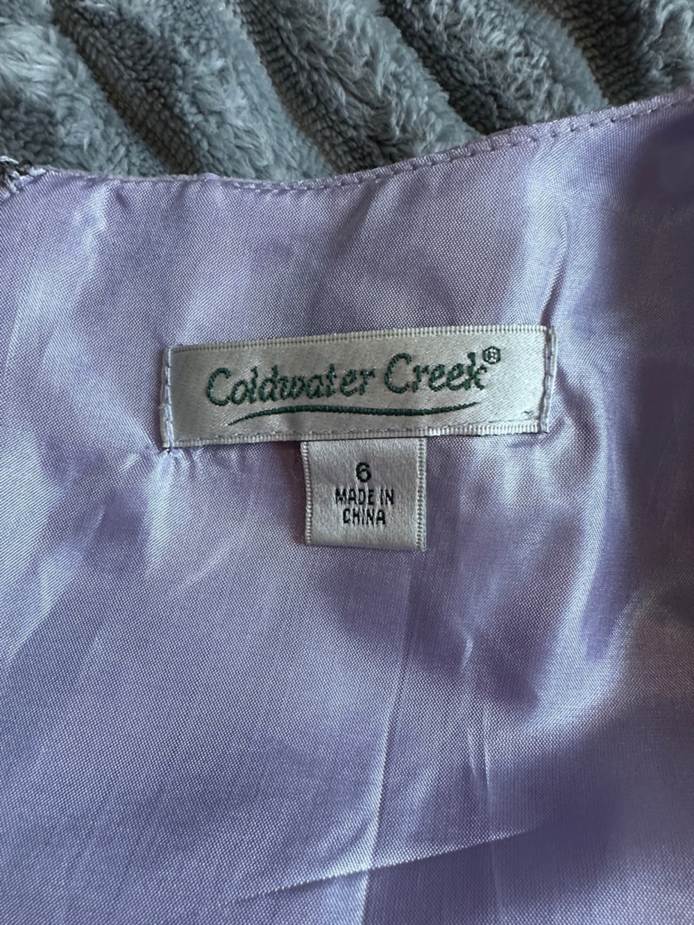 Coldwater Creek Sleeveless Lavender Floral A-Line tea midi Dress - Picture 5 of 8